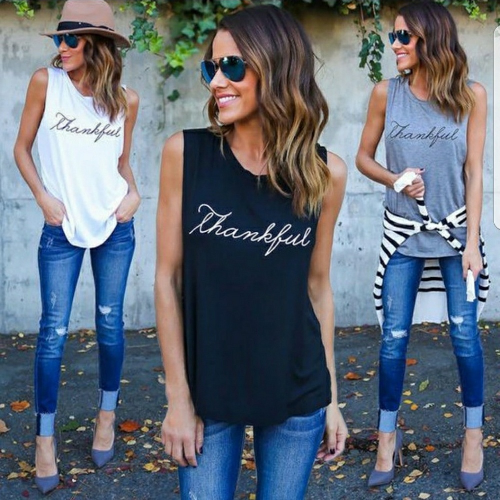 ❤ONE LEFT❤THANKFUL FASHION TEE❤ - Picture 2 of 2
